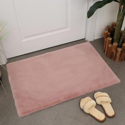 Rectangular Faux Rabbit Fur Rug for Sofa, Bedroom, Bathroom, or Children's Room