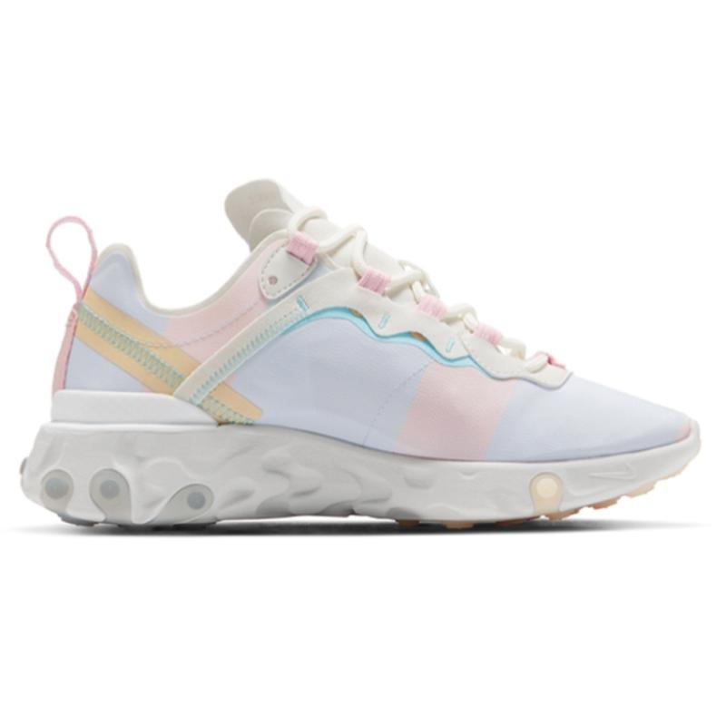 Nike React Element 55 White Crimson Gold Women's Sneakers DB5926-011