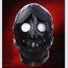 VaHppy Headgear Gag Eye Mask Black PU SM  Bondage Adult Products Couples Games Sex Toys Role Play Detachable Set