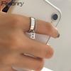 Foxanry Copper Color Couples Rings Vintage Accessories Fashion Punk Creative Love Chain Tassel Thai Copper Party Jewelry
