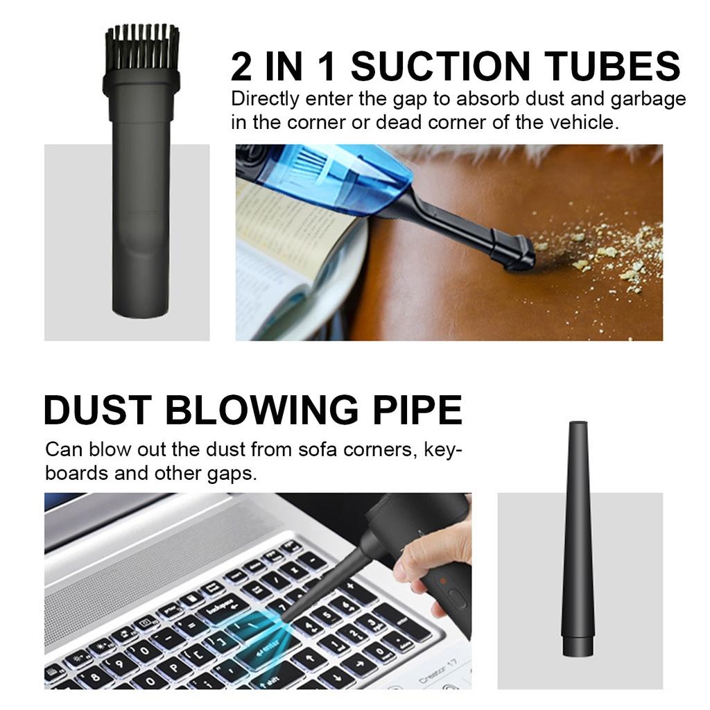 Elektrikli Süpürge ve Kablosuz Hava Püskürtücü El Tipi Elektrikli Hava Üfleyici Güçlü Temizlik 2'si 1 Arada Araba Bilgisayar Klavye Kanepe İçin YENİ