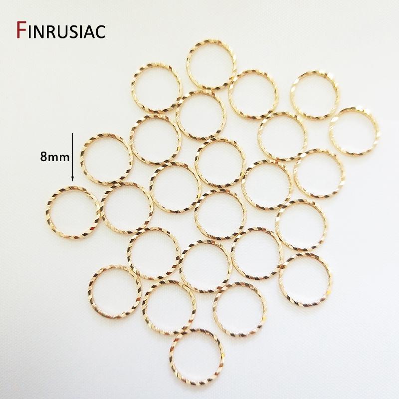 

DIY Jewelry Making Accessories 14k Gold Plated Brass Round and Oval Shape Connector Ring Jewelry Components 10 Pieces