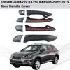 For LEXUS RX270 RX350 RX450H 2009 2010 2012 2013 2014 2015  Door Handle Cover Trim Plastic Black Carbon Car Accessories