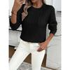Maglione Classico a Treccia Girocollo, Pullover Versatile alla Moda