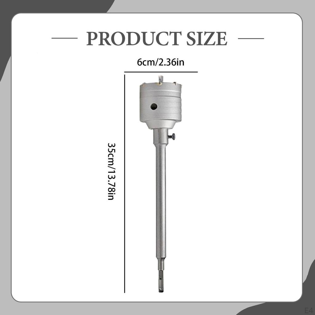 Concrete Hole Opener Efficient Chip Removal Professional, Wall Drill Tool for Masonry Stone