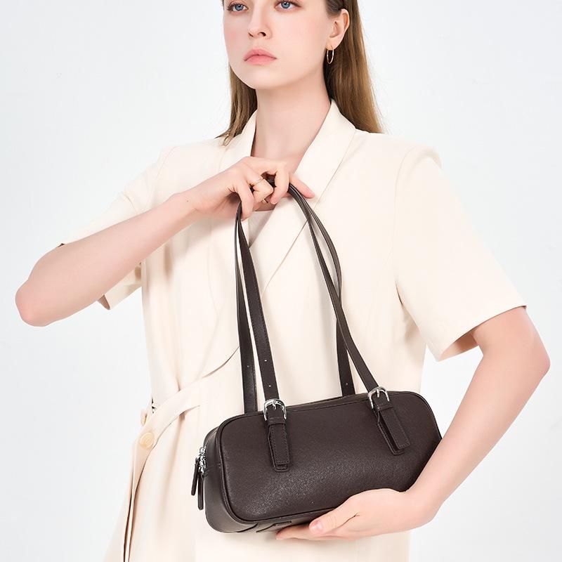 Retro High End Maillard Style Bag for Women New One Shoulder Underarm Bag Fashionable Bag with Bag