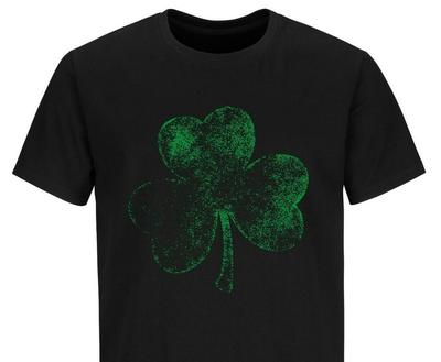 T-shirt St. Patrick's Day Verde Irlanda Shamrock Stile Vintage Usurato