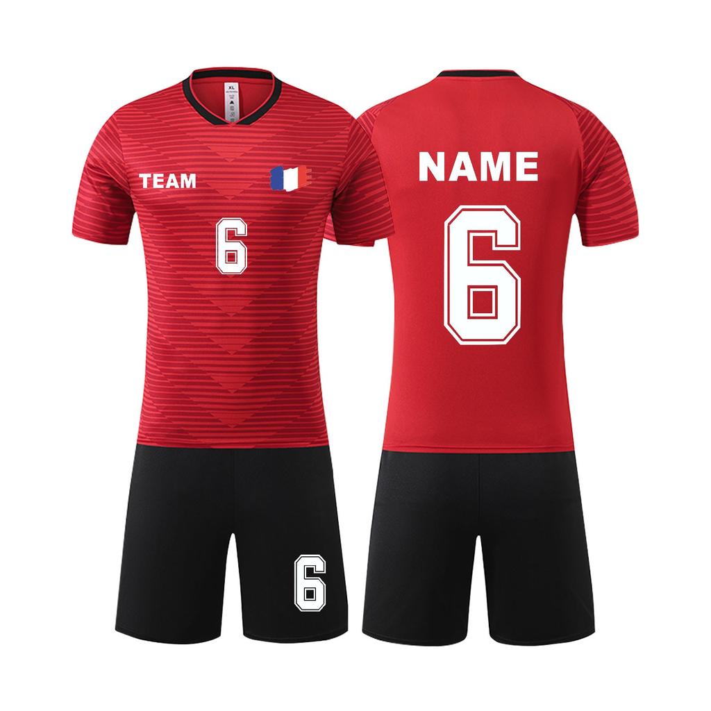 Personalisierte Shirts Kit Herren Mädchen mit Namen Nummer benutzerdefinierte Fußballtrikots für Jungen Trainingsanzug