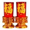 Tribute Candles for Wealth Offering: Red Ghee Smokeless God of Wealth Lamp