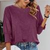 IHUASU Summer Fashion Loose Round Leader Mouth Play Long Version Plus Size T-shirt Woman