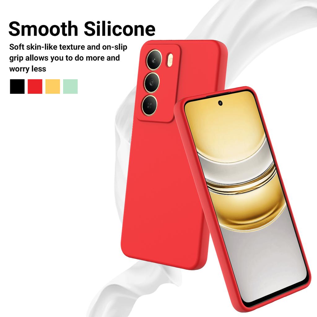 For Realme C75 5G/C73 5G Liquid Silicone Case Phone Back Cover with Hand Strap