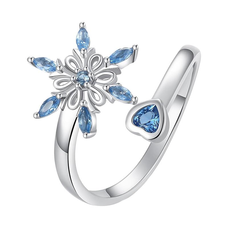 1pc Fashionable and Elegant Snowflake Ring Valentine's Day Anniversary Birthday Party Gift Jewelry