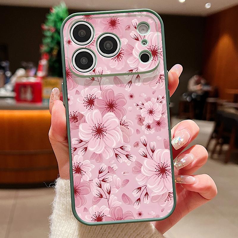Full Screen Peach Blossoms Case For iPhone 17 Pro Max Magnetic For Magsafe Skin Feeling Cover For iPhone 16 15 14 13 Pro Max