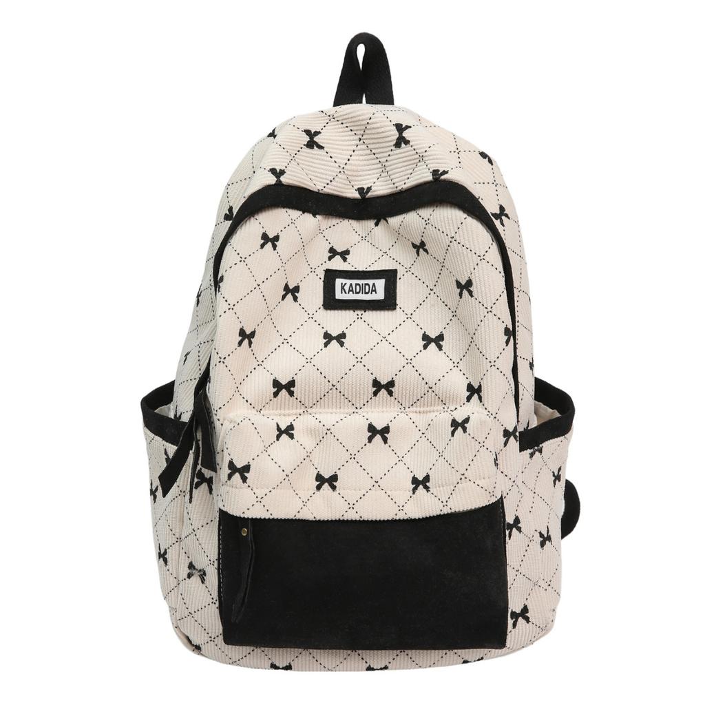 Schoolbag School Bag Junior High School Girl College Student High School Cute Bow Large Capacity Backpack Commuter Travel Backpack