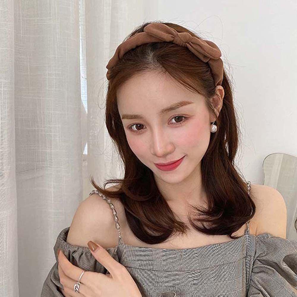 Red Velvet Bow Cloth Bow Hair Accessories Bow Hair Hoop Bow Hair Band Korean Headbands Head Hoop