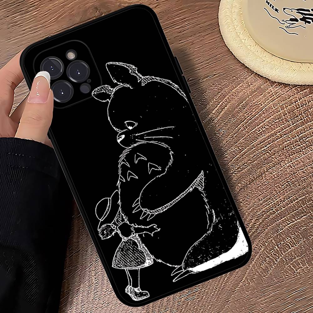 Cartoon Clear Case For-T-T-TotoroS Phone Case For Iphone 17 16 15 16e 14 13 12 11 Pro Max Plus Case Cover Coque