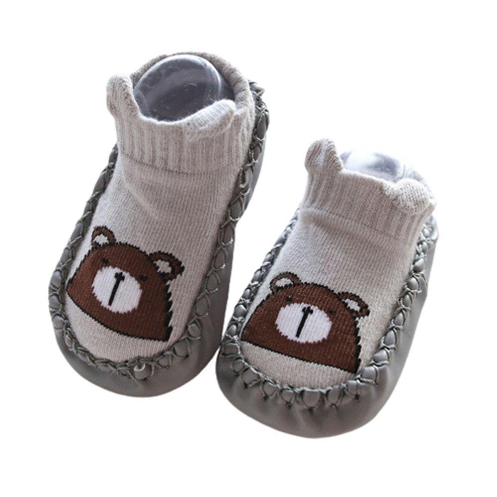 First Walkers Infant Shoes Floor Socks Combed Cotton Socks Shoes Anti-slip Cartoon