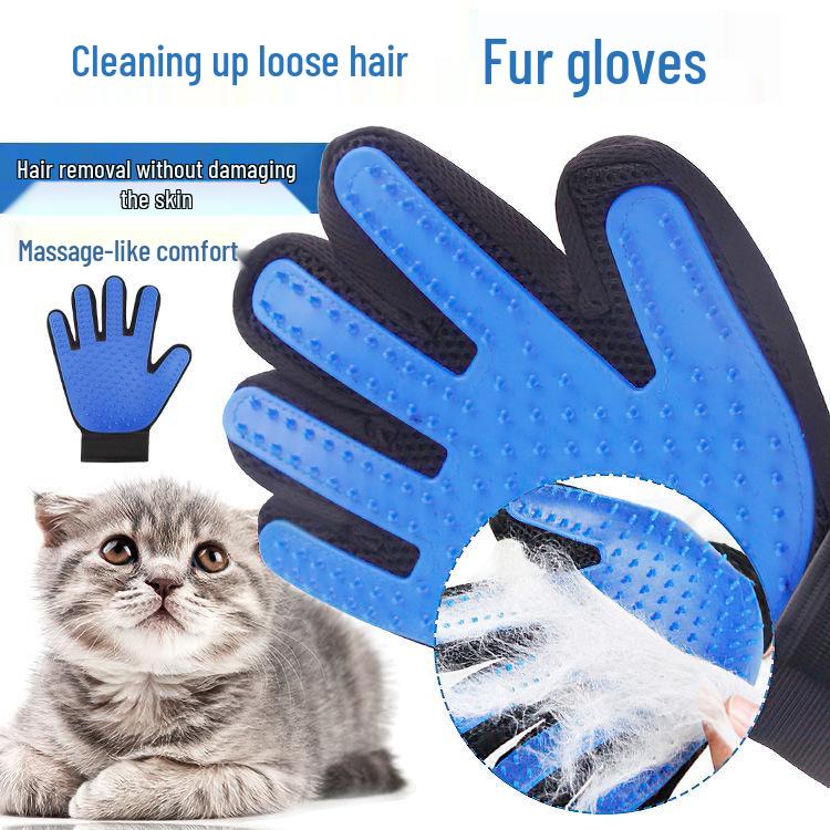 Cat and Dog Grooming Bath Gloves: Massage, Brush, and Hair Removal Pet Supplies