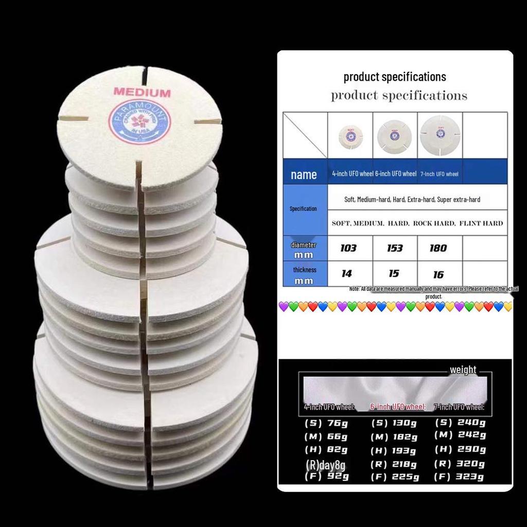 4-Inch Super Hard Wool Polishing Wheel for Jewelry and Watch Mirror Finish