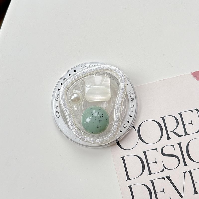 

Magnetic Retractable Mobile Phone Airbag Bracket, Wind Gem Rhinestone Small Fresh Back Sticker, Women S Support Frame