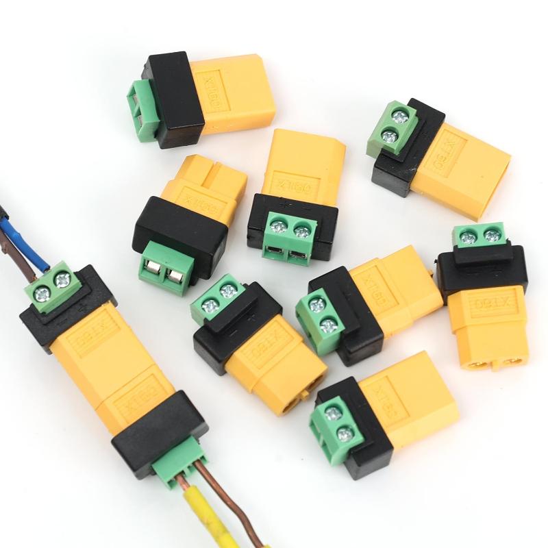Xt60 Male Female Connector Set 2P Solderless Terminal Adapter Plug For Rc Drone Model Balance Charging Battery Connection