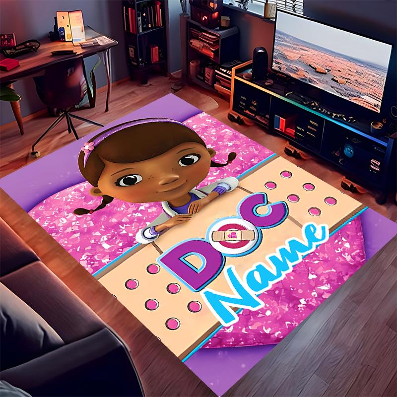 Custom personalization Doc McStuffins Print Area Rug - Soft, Washable Non-Slip Indoor Mat,Living Room,Home&Office Decorative Rug