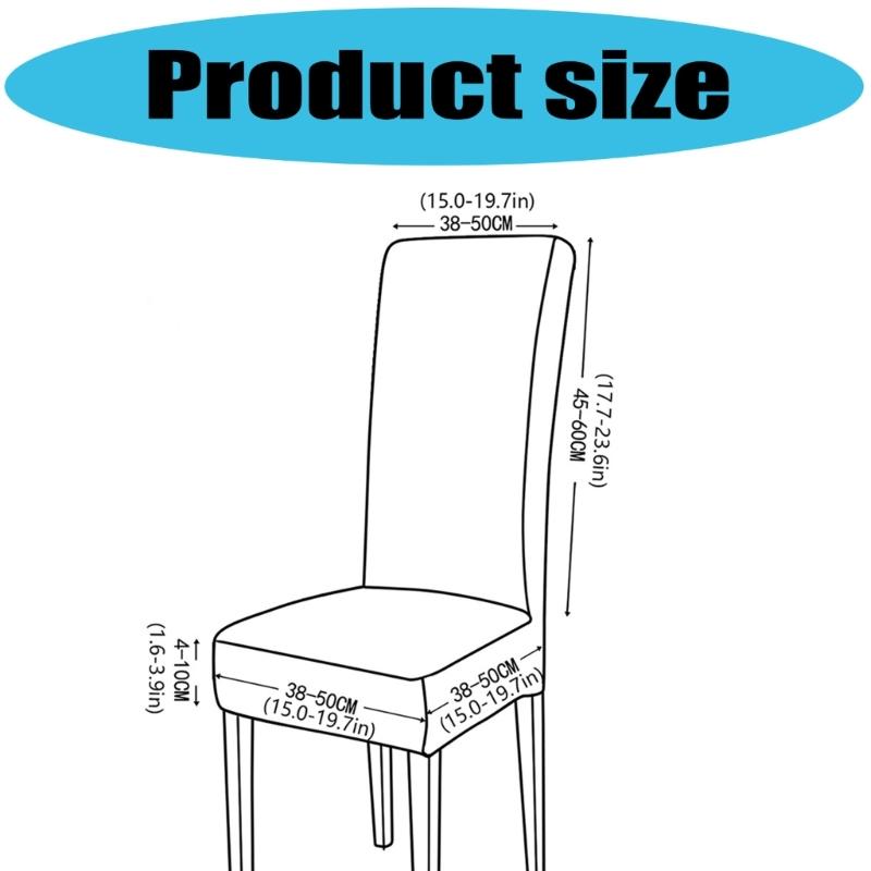 Middle Eastern Print Festival Chair Cover Polyester Elastic Fit Washable For Holiday Dining Decoration