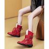 Spring Autumn Shoes Women High Boots Non-slip Retro Style Soft Comfortable Ladies Height Increasing Shoes 5cm