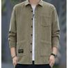 Men's Loose Casual Long-sleeved Shirt Jacket.