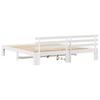 Bed Frame with Headboard White 180 x 200 cm Solid Pine Wood