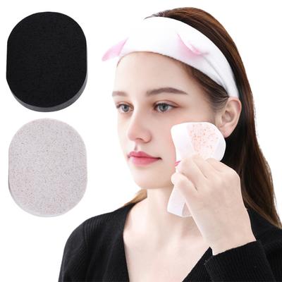 2 Stück Gesichtswaschschwamm Tragbar Reise Wiederverwendbar Leichtgewicht Damen Make-up Entfernung Gesichts