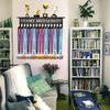 Heavy-Duty Metal Awards Trophy Display Stand Medal Hooks Wall Mount Organizer Medal Storage Holder Display Home Office Decor