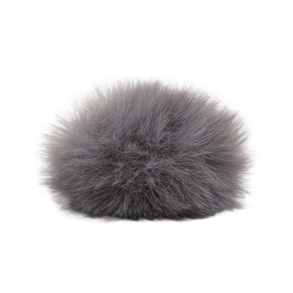 Lavalier Wind Muff Microphone Furry Windscreen Muff Lapel Microphone Cover 0.5cm  0.2inGray