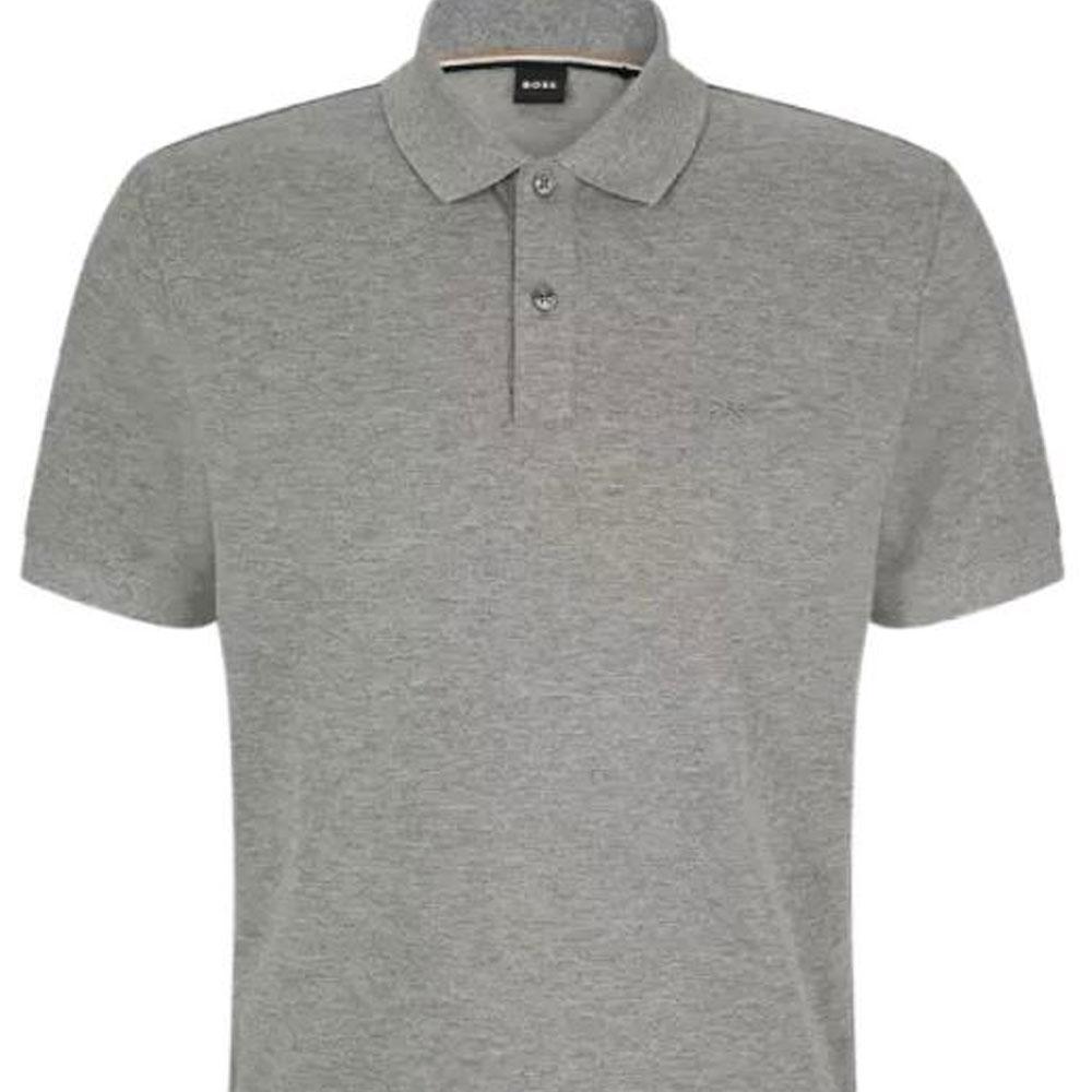 Boss Logo embroidered Mélange effect Organic cotton Polo Shirt 50468362-041