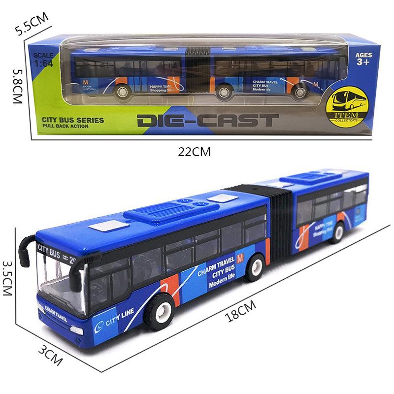 Alloy Double-Decker Pull-Back Bus Toy - Durable, Drop-Resistant Gift for Boys