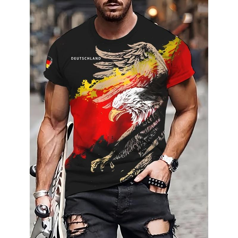 3D PrintedT-Shirt For Men German Flag Pattern Tees Summer O-Neck Tops Unisex T Shirts Short Sleeves Kids Clothing