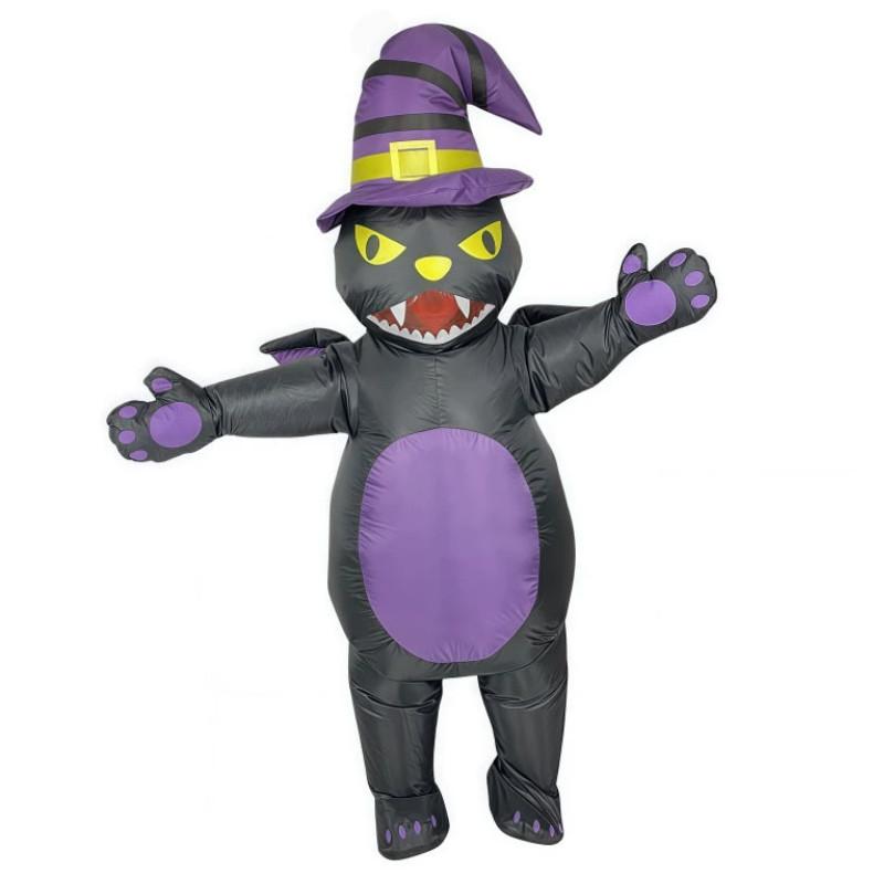 Inflatable Black Cat Suit Animal Cosplay Costumes Halloween Party Performance