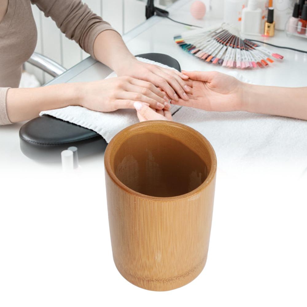 Waterproof Desktop Bamboo Storage Container  Bathroom Toothbrush Cosmetic Brush Organizing
