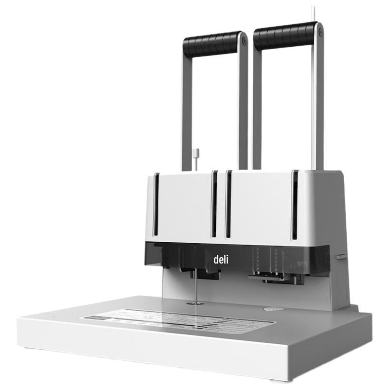 Deli Manual Financial Binding Machine with A3 Metal Platen