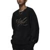 Jordan Flight Heritage Graphic Crew Neck Sweatshirt with Fleece Men Tops Black FD7390-045