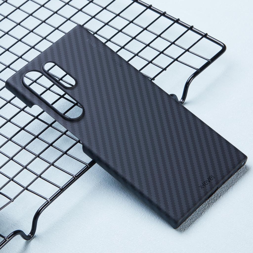 X-LEVEL For Samsung Galaxy S24 Ultra Phone Case Light Carbon Fiber Texture Design Cover