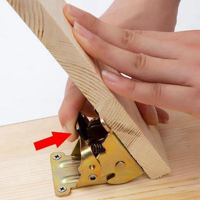 90 Degree Foldable Furniture Hardware Brackets Fold Feet Hinges Support Frame Table Leg Fittings Self-Locking Folding Hinge