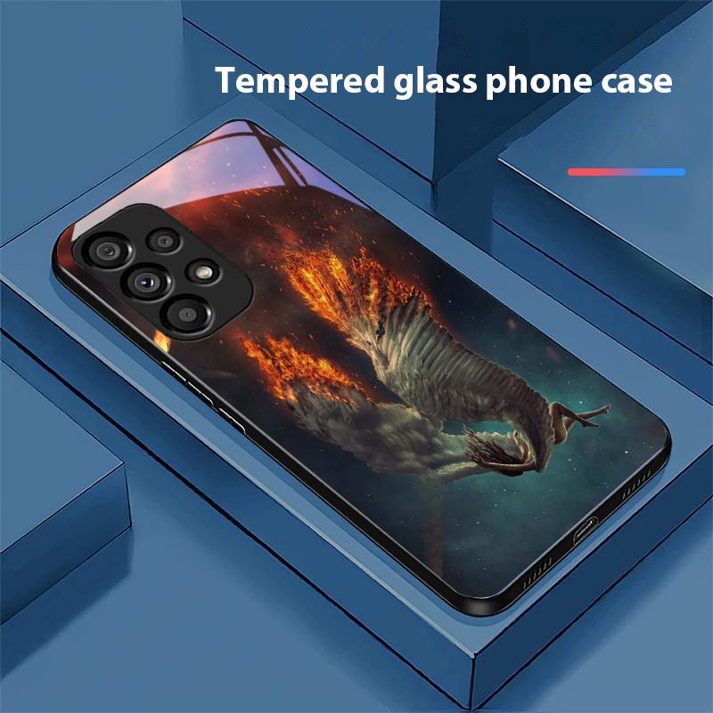 

Red And Black Hearts For Samsung Galaxy S10 S20 Plus S21 FE S22 S23 S24 FE S25 Ultra Black Tempered Glass Phone Case Hard Shell For Samsung S22 Pro