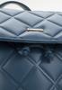 Wittchen Women's Backpack Bag Made Of Geometrically Quilted Eco-Leather, Dark Blue, Dark Blue Eco-Leather