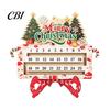 Christmas Countdown Box Calendar, 25 Days Until Advent Vintage Holiday Home Decoration Farmhouse Wooden Table Sign for Indoor Decor Eve Calendar