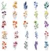 50 Ink Wash Floral PET Stickers: Waterproof Epoxy Resin for Phone Cases & Laptop Decoration