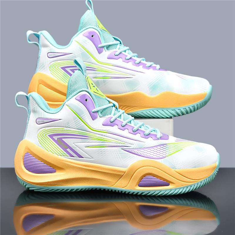 Men's Shoes 2025 Leather Waterproof Youth 13 Years 15 Old Basketball Sports Student Shock-absorbing Running