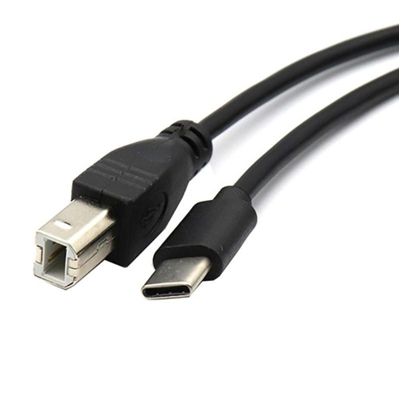 Durable Type C to USB B Printer Cable OTG Piano Connection Cord Connect Devices to Printers, Scanners, 100cm/150cm/200cm