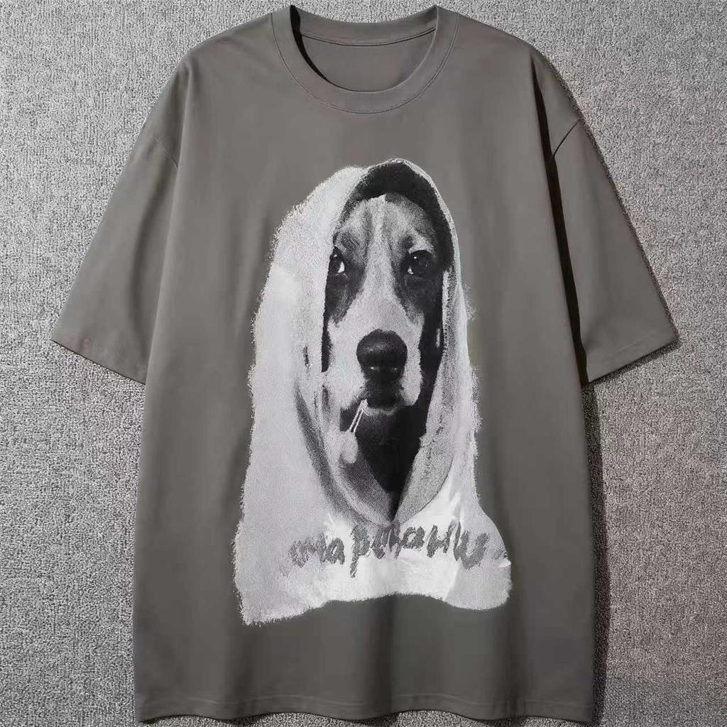 Men's and Women's Cotton T-shirt Tee Casuai Short Sleeve Crewneck Top Fashion Streetwear Autumn Shirt  Dog Graphic T Shirts