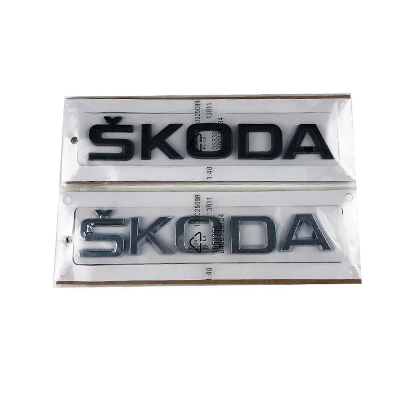 WUM1 3D Buchstaben Emblem Aufkleber für Skoda RS Yeti Fabia Superb Octavia Kodiaq Karoq Tour Rapid Auto Heckklappen Emblem Auto Zubehör